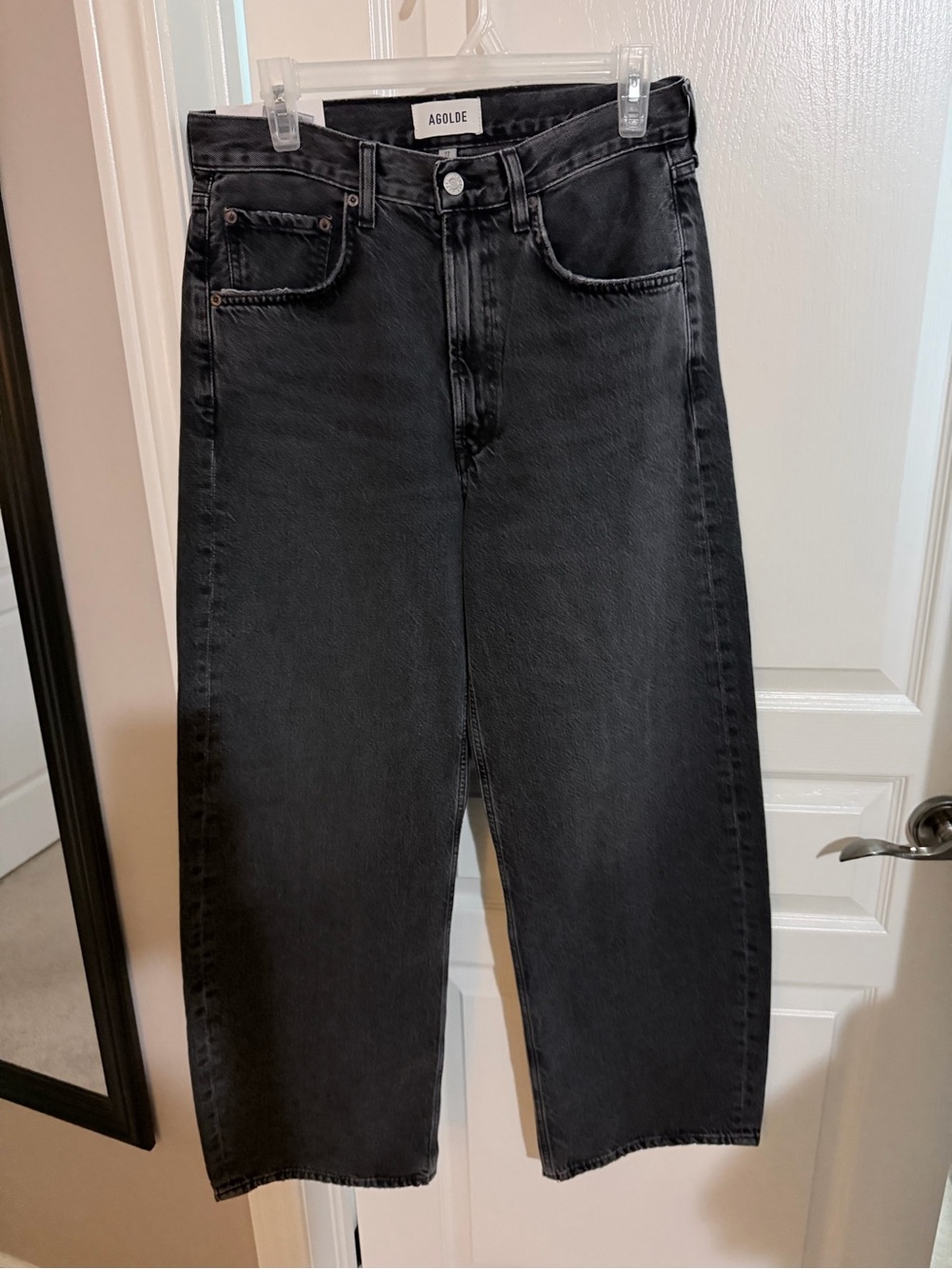 Agolde Black Low Curve denim in Symbolic